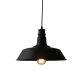 Pendant light 1 x E27 60W Metal + PVC Black cable / Matt black Φ36M MINORE - acadecor