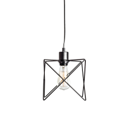 Pendant light 1 x E27 60W Metal + PVC Black cable / Matt black  18ΧΗ115CM ANDY - acadecor