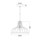 Pendant light 1 x E14 60W Metal + PVC Black cable / Matt black Φ30CM HADES - acadecor