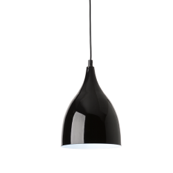Pendant light 1 x E27 60W Metal + PVC cable / Black Φ17ΧΗ23cm ROXANNE - acadecor