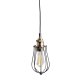 Pendant light 1 x E14 60W Metal + Black fabric cable / Matt black + Antique brass  Φ11ΧΗ25CM SOTIS - acadecor