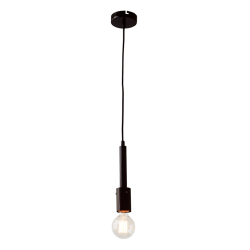 Pendant light 1 x E27 60W Metal + Fabric cable / Black Φ5CM PRIMO - acadecor