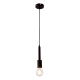 Pendant light 1 x E27 60W Metal + Fabric cable / Black Φ5CM PRIMO - acadecor
