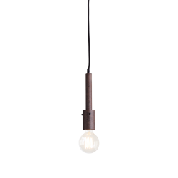 Pendant light 1 x E27 60W Metal + Fabric cable / Rust + Black  Φ5CM PRIMO - acadecor