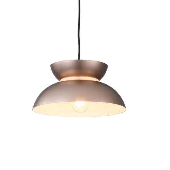 Pendant light 1 x E27 60W Metal + Acrylic + PVC cable / Gold bronze + Sandblast D29XH120CM AEOLUS - acadecor
