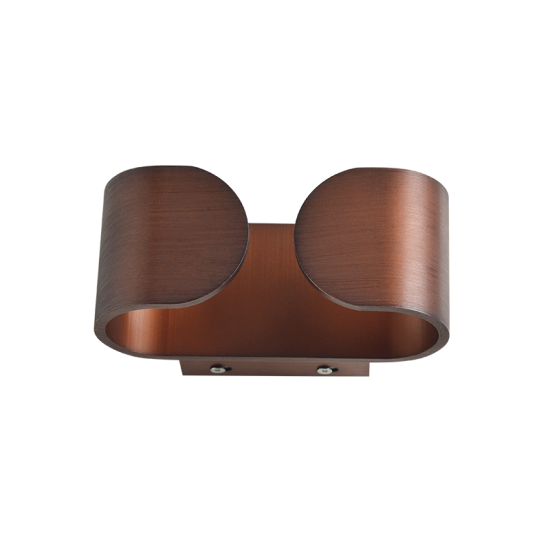 Φωτιστικό επίτοιχο Up / Down LED 6W 3000K 560Lm Μέταλλο / Απόχρωση ξύλου 16Χ7Χ9CM NEPHELE - acadecor 