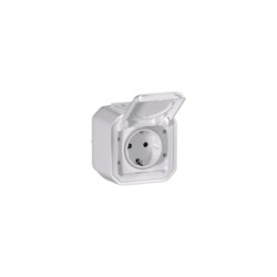 Souko socket white + Cover IP44 2P+E 16A 250V~ Plexo - legrand