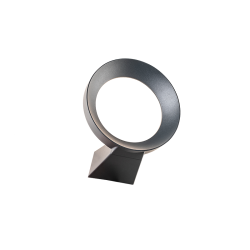 Απλικα LED PC στρογγυλή δαχτυλίδη  σκούρο γκρί  IP65 8W 230V 3000k 206x226x115mm - RING - LG0901G  - aca