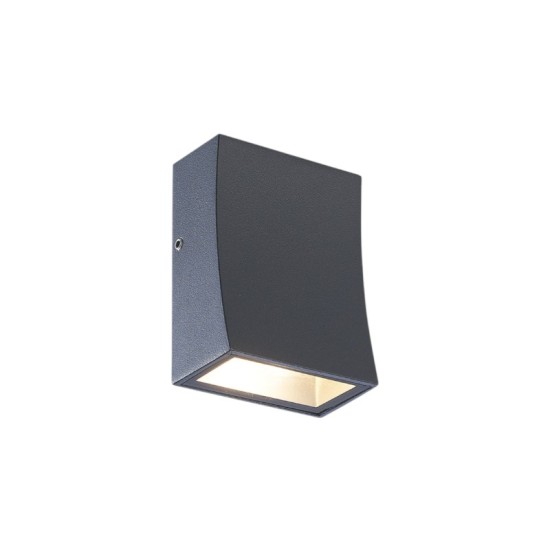 Led wall luminaire dark grey IP65 3W 230V 3000k 88x65x38mm - FER - LG1041G - aca