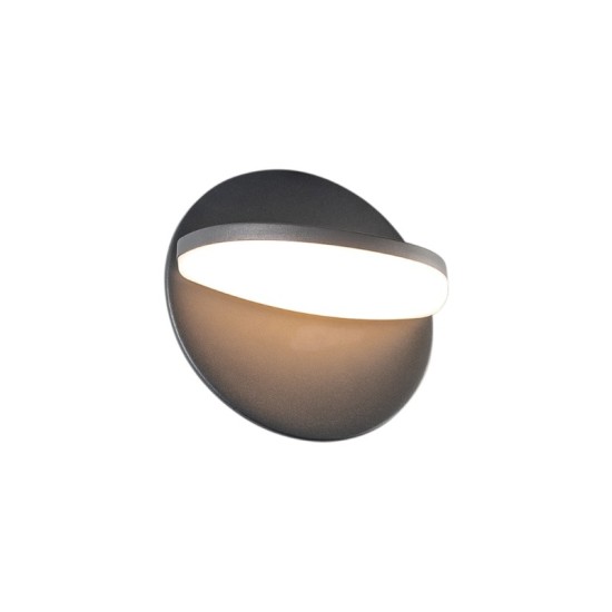 Απλικα LED με ρυθμιζόμενο βραχίωνα σκούρο γκρί IP65 16W 230V 3000k 183x130mm - MISA - LG1057G - aca