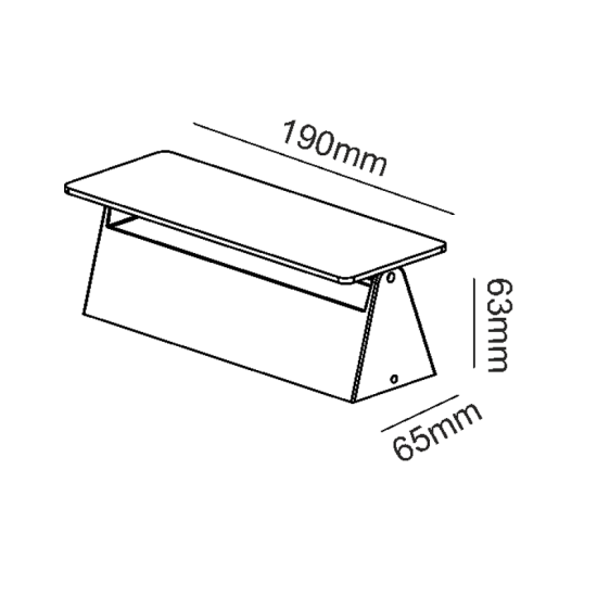 Απλικα LED με ρυθμιζόμενο βραχίωνα σκούρο γκρί IP65 7W 230V 3000k 190x63x65mm - MELFA - LG1201G - aca