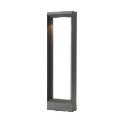Led HP Post luminaire grey  IP54 8W 3000k 180LM 90° 495x140x55mm - PIRI - LG1312G-495 - aca