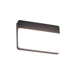 Led wall square luminaire dark grey IP65 13W 230V 3000k 200x135x30mm - YUTA - LG1392G  - aca