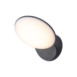 Απλικα LED PC Στρογγυλή σκούρο γκρί IP65 14W 230V 3000k 180x190x141mm - ACRI - LG2332G  - aca