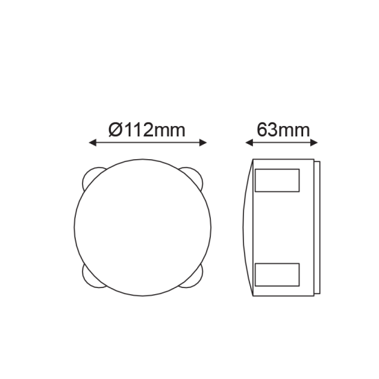 Απλικα LED στρογγυλή με 4 δέσμες φωτισμού σκούρο γκρί IP65 5W 230V 3000k 112x63mm - MENFI - LG2621G - aca