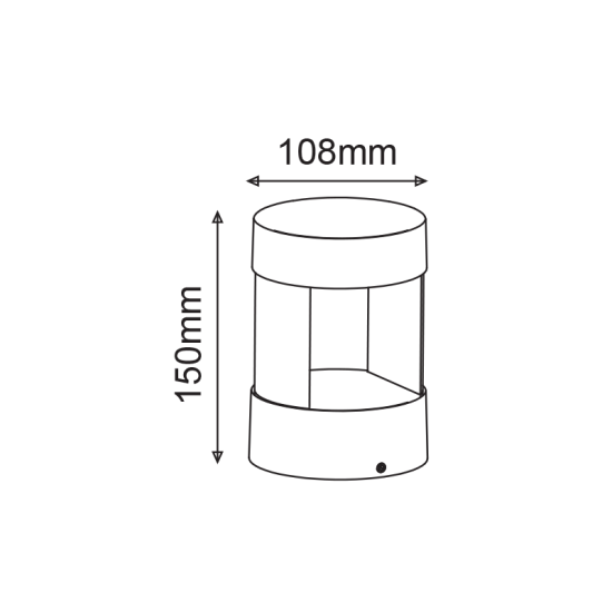 Απλικα LED αλουμινίου σκούρο γκρί IP65 9W 230V 3000k 150x108mm - LAVAL WALL - LG3271G  - aca