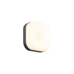 Led wall square luminaire dark grey IP65 10W 230V 3000k 160x160x75mm - FABIO - LG3861G  - aca