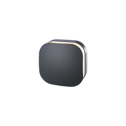 Led wall square luminaire dark grey IP65 10W 230V 3000k 160x160x75mm - FABIO - LG3862G  - aca