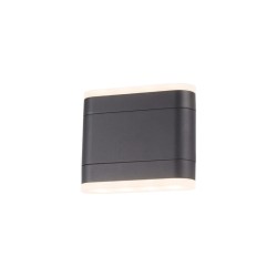 Led wall luminaire up & down dark grey IP65 9W 230V 3000k 130x140x41mm - ITRI - LG5381 - aca
