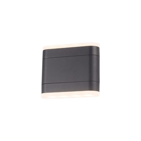 Led wall luminaire up & down dark grey IP65 9W 230V 3000k 130x140x41mm - ITRI - LG5381 - aca