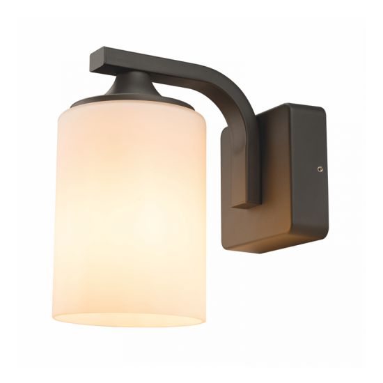 Garden wall luminaire 1xE27 max LED 10W Aluminium + Glass Dark grey 210mmx212mm  DAREIA - aca