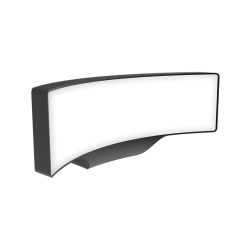 Led wall square luminaire dark grey IP65 13W 230V 3000k 285x110x106mm - ARAS - LG7105G  - aca