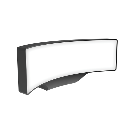 Led wall square luminaire dark grey IP65 13W 230V 3000k 285x110x106mm - ARAS - LG7105G  - aca