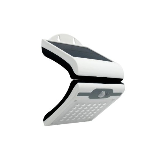 Προβολέας Λευκός με Φωτοβολταικό πάνελ & αισθητήρα κίνησης 20W - LGS020S - LUMAX