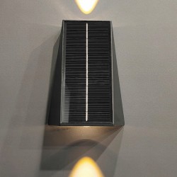 Ηλιακό φωτιστικό επίτοιχο LED Μονοκρυσταλλικό 2x1.5W - LUMAX