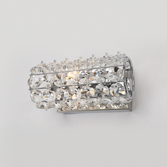 Φωτιστικό επιτοιχο 1 x G9 28W Κρύσταλλο + Μέταλλο / Χρώμιο + Διάφανο 15Χ10Χ7CM LIANNA - acadecor 