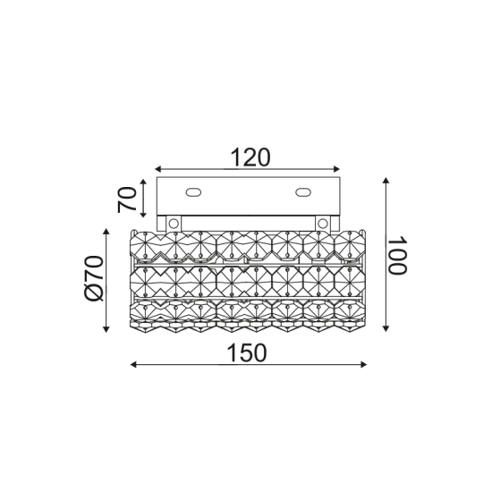 Φωτιστικό επιτοιχο 1 x G9 28W Κρύσταλλο + Μέταλλο / Χρώμιο + Διάφανο 15Χ10Χ7CM LIANNA - acadecor 