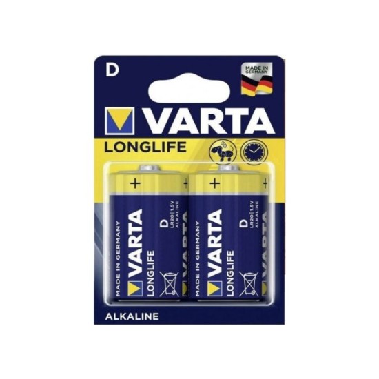 Μπαταρία αλκαλική 4120 LR20/1.5V D - 2τεμ - VARTA