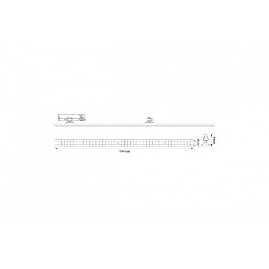 Φωτιστικό ράγας LED SMD Κινητό 3 Φάσεων 230V / 40W 4000K - IP20 Μάυρο - MARK4040B4M - aca