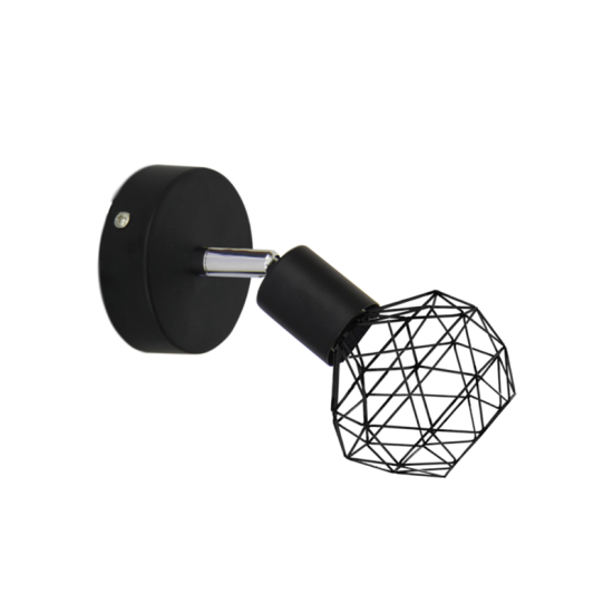 Σπότ 1 x E14 40W Μέταλλο /  Μάυρο 12,5X9,5X15,5CM ALLADIN - acadecor