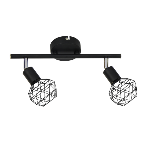 Σπότ 2 x E14 40W Μέταλλο /  Μάυρο 30X12,5X19,5CM  ALLADIN - acadecor