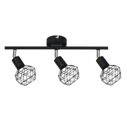 Σπότ 3 x E14 40W Μέταλλο /  Μάυρο 46X12,5X19,5CM  ALLADIN - acadecor