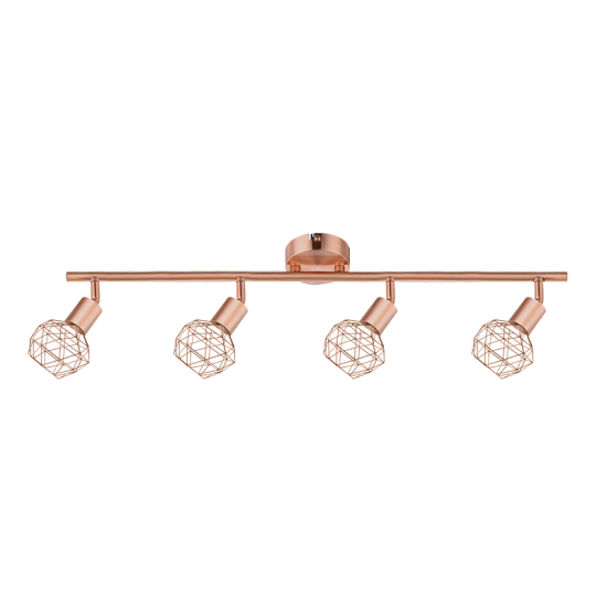 Σπότ 4 x E14 40W Μέταλλο /  Μάυρο 68X12,5X19,5CM  ALLADIN - acadecor