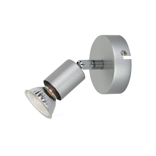 Wall spot light 1XGU10 max 50W Metal / Silver paint Φ8X13.9CM TRINITY - acadecor 