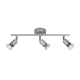 Wall / Ceiling spot light 3XGU10 max 50W Metal / Silver paint 16.4X42.3CM TRINITY - acadecor 