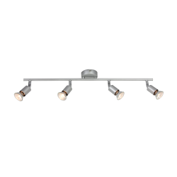 Φωτιστικό σπότ επίτοιχο / Οροφής 4XGU10 max 50W Μέταλλο / Ασημί βαφής 16.4X66.4CM TRINITY - acadecor 