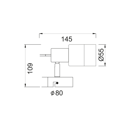 Wall spot light 1XGU10 max 50W Metal + Glass / Chrome + Clear - Chrome Φ8X10.9CM PLATINUM - acadecor 