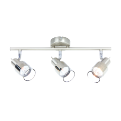 Wall spot light 3XGU10 max 50W Metal + Glass / Chrome + Clear - Chrome 13.4X53.8CM PLATINUM - acadecor 