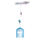 Bambini Pendant light Birds 1 x E27 60W MDF + Plastic + PVC White cable / Blue 39Χ20ΧΗ80CM FORET - acadecor 