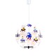Bambini Pendant light 4 x E14 40W Plastic + MDF + PVC white cable / White + Multicolour Φ35ΧΗ80CM SPACE - acadecor 