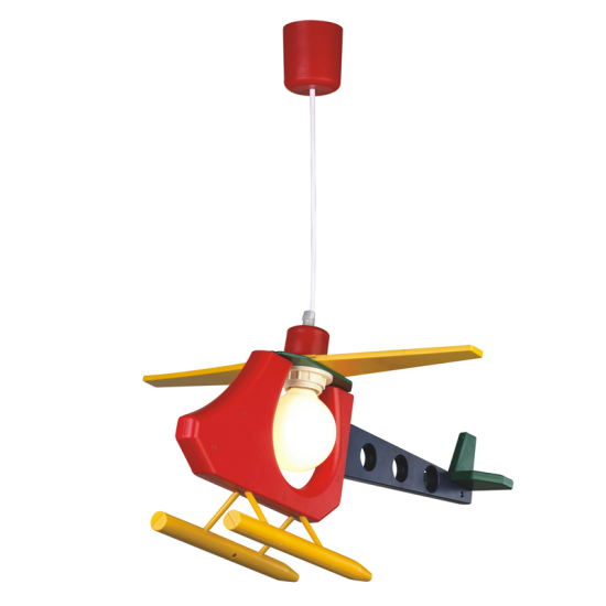 Bambini Pendant light 1 x E27 40W Plastic + PVC White cable / Red + Yellow + Green + Blue 50XH100CM HEROES - acadecor 