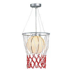 Bambini Pendant light 1 x E27 40W Metal + Glass + String +PVC clear cable / Nikel mat + White + Black + Red + Φ25 SHOOT - acadecor 
