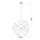 Bambini Pendant light 3 x E14 40W Plastic + Acrylic + MDF + PVC white cable / Multicolour Φ35ΧΗ80CM SCHOOL - acadecor 