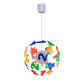 Bambini Pendant light 4 x E14 40W Plastic + Acrylic + MDF + PVC white cable / Multicolour Φ35ΧΗ80CM SCHOOL - acadecor 
