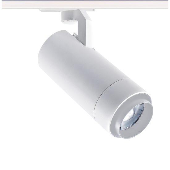 Φωτιστικό σπότ στρογγυλό λευκό ράγας 25W 240V /  1- Φάσεων  4000k 3000lm 20-50° RA90 Φ80x265mm  - MEL2540W4 - aca