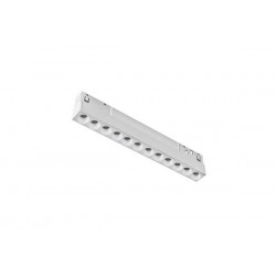 Φωτιστικό μαγνητικό γραμμικό λευκό μάτ 12W (12 φακοί) 48V DC 3000κ / 4000k 1000lm ° OSRAM RA90 L220mm - MEYE1230W - aca